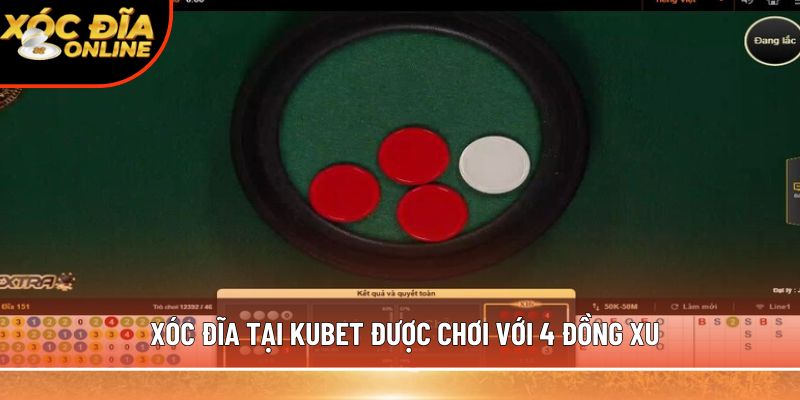 Xóc đĩa tại kubet được chơi với 4 đồng xu