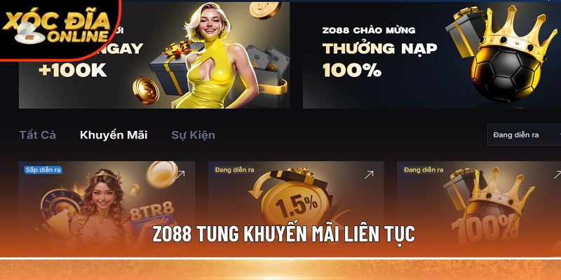 Zo88 tung khuyến mãi liên tục